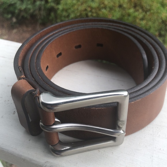 Boutique Size 2X (46-48) Smooth Leather Classic Brown Bright Silver HW $79 NEW - Picture 13 of 16